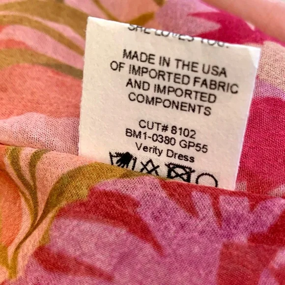 Show Me Your MuMu Verity Midi Dress Chiffon Garden Floral Pink Wedding Resort - Picture 12 of 16